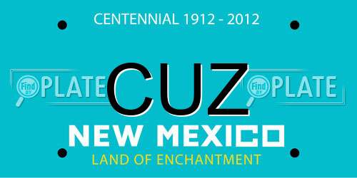 CUZ New Mexico License Plate