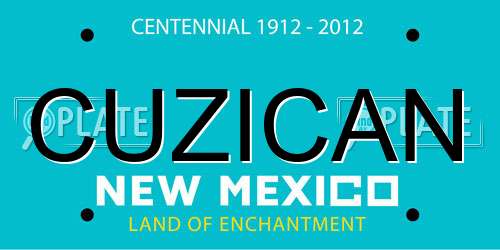 CUZICAN New Mexico License Plate
