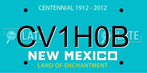 CV1H0B New Mexico License Plate