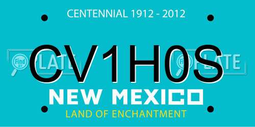 CV1H0S New Mexico License Plate
