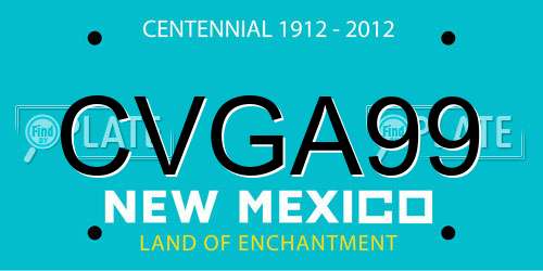 CVGA99 New Mexico License Plate
