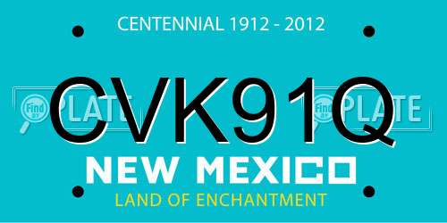 CVK91Q New Mexico License Plate