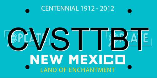 CVSTTBT New Mexico License Plate