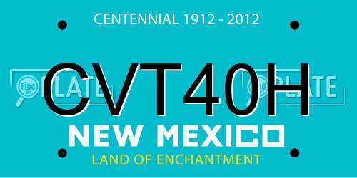 CVT40H New Mexico License Plate