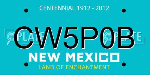 CW5P0B New Mexico License Plate
