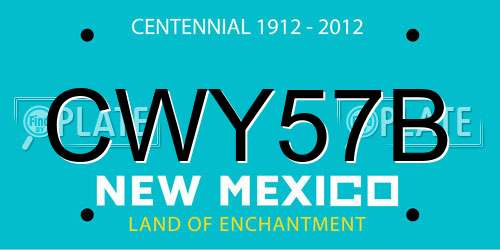 CWY57B New Mexico License Plate