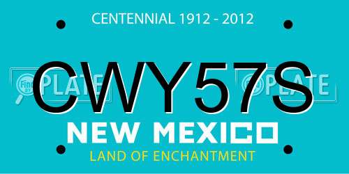 CWY57S New Mexico License Plate