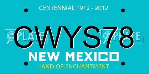 CWYS78 New Mexico License Plate