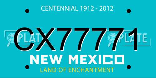 CX77771 New Mexico License Plate