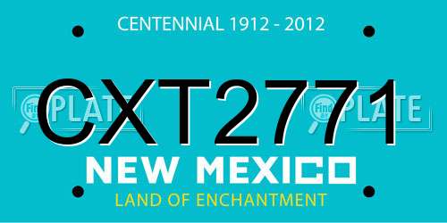 CXT2771 New Mexico License Plate