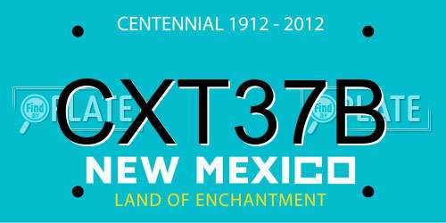 CXT37B New Mexico License Plate
