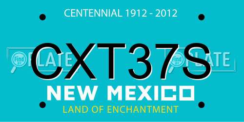 CXT37S New Mexico License Plate