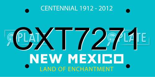 CXT7271 New Mexico License Plate