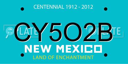 CY5O2B New Mexico License Plate