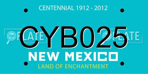 CYB025 New Mexico License Plate