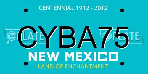 CYBA75 New Mexico License Plate