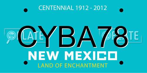 CYBA78 New Mexico License Plate