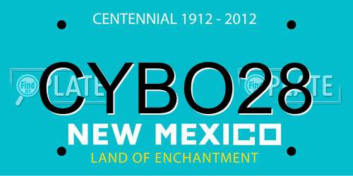 CYBO28 New Mexico License Plate