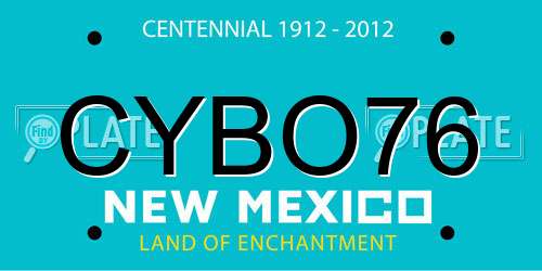 CYBO76 New Mexico License Plate