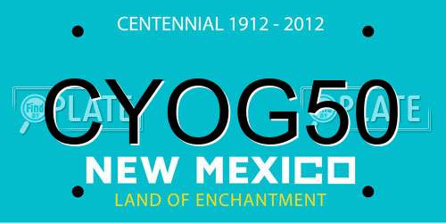 CYOG50 New Mexico License Plate