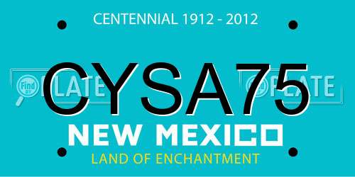CYSA75 New Mexico License Plate