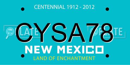 CYSA78 New Mexico License Plate