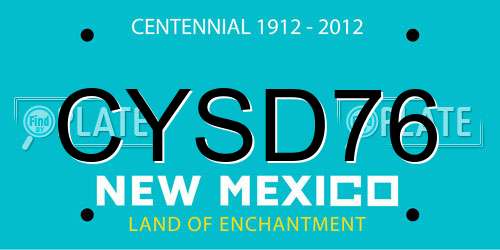 CYSD76 New Mexico License Plate