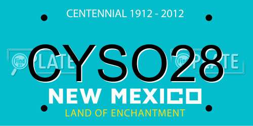 CYSO28 New Mexico License Plate