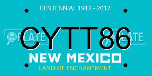 CYTT86 New Mexico License Plate