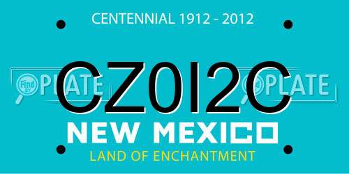 CZ0I2C New Mexico License Plate