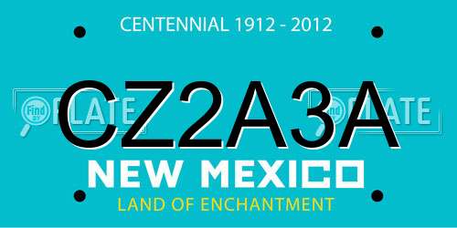 CZ2A3A New Mexico License Plate