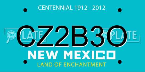 CZ2B3O New Mexico License Plate