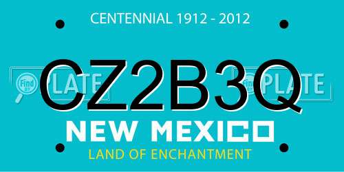 CZ2B3Q New Mexico License Plate
