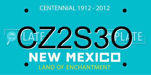 CZ2S3O New Mexico License Plate