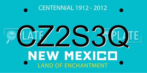 CZ2S3Q New Mexico License Plate