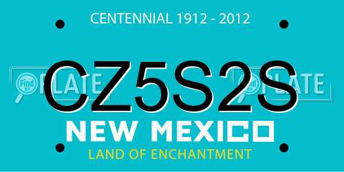 CZ5S2S New Mexico License Plate