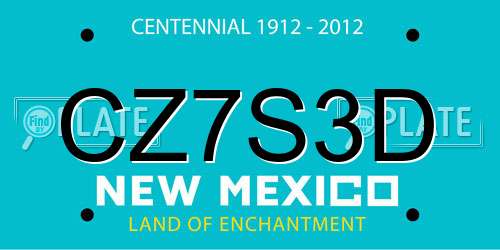 CZ7S3D New Mexico License Plate