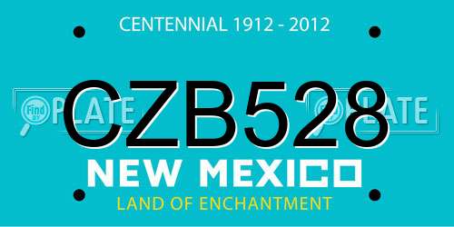 CZB528 New Mexico License Plate
