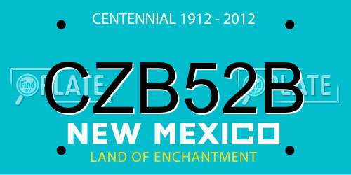 CZB52B New Mexico License Plate