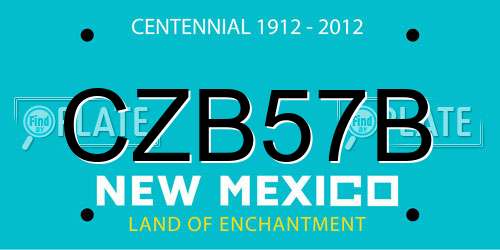 CZB57B New Mexico License Plate