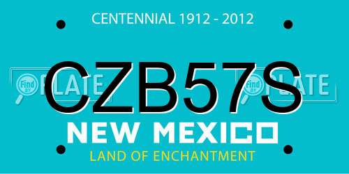 CZB57S New Mexico License Plate