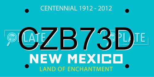 CZB73D New Mexico License Plate