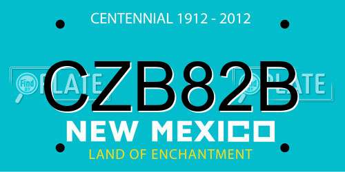 CZB82B New Mexico License Plate