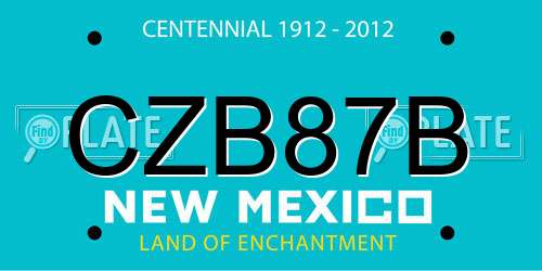 CZB87B New Mexico License Plate