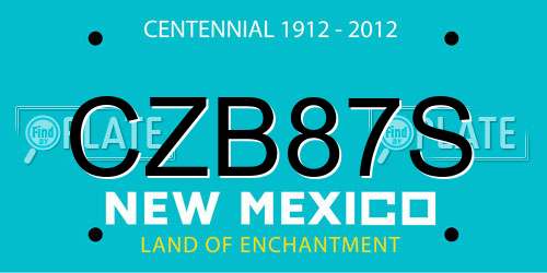 CZB87S New Mexico License Plate