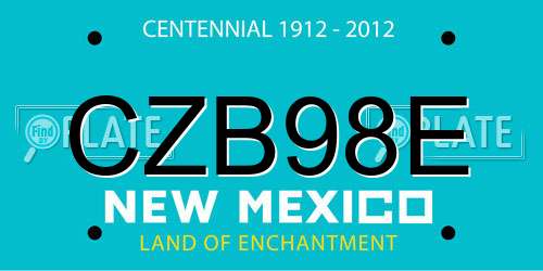 CZB98E New Mexico License Plate