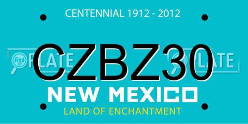 CZBZ30 New Mexico License Plate