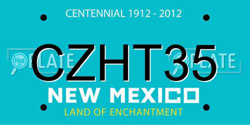 CZHT35 New Mexico License Plate