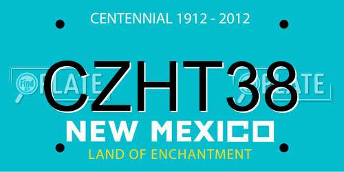 CZHT38 New Mexico License Plate