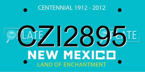 CZI2895 New Mexico License Plate